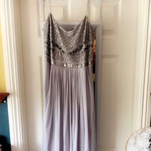 Size 8 grey formal maxi dress
